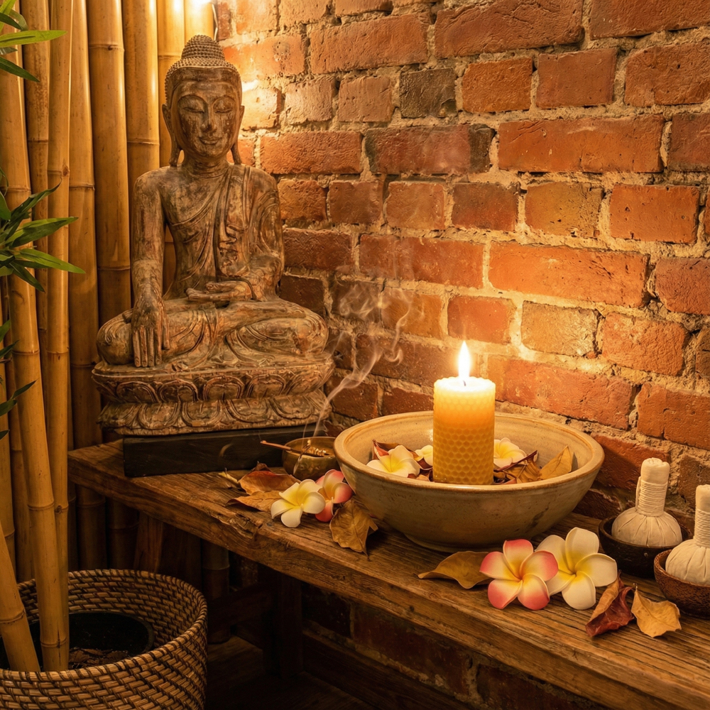 Erfrischende Thai-Fußmassage und Reflexologie mit Stäbchentechnik für die Gesundheit der inneren Organe